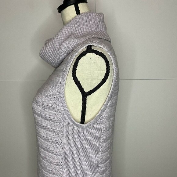 Leo & Sage Small Lilac Purple Sleeveless Turtleneck Sweater Cashmere Blend EUC - Picture 5 of 7